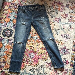 Vigoss Thompson Tomboy Blue Skinny Jeans with Distressed Details